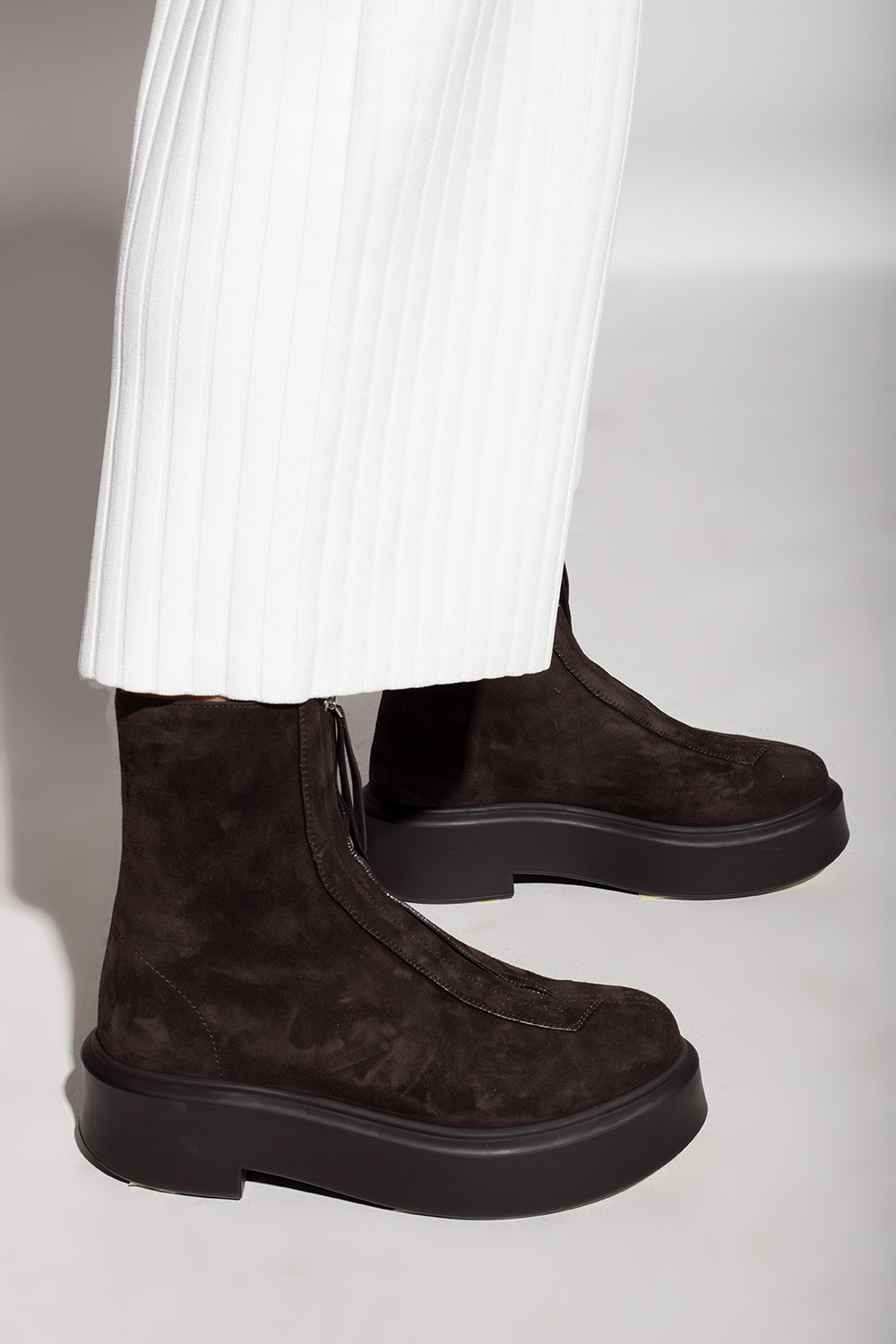 The row shop suede boots